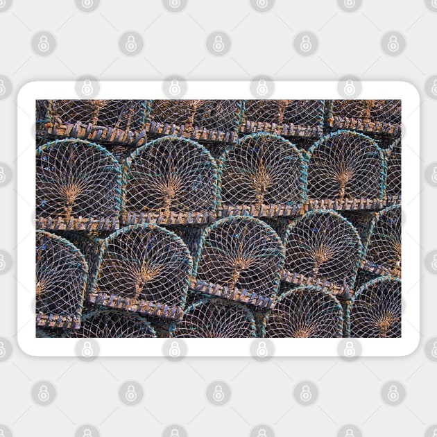 Lobster Pots Sticker by InspiraImage